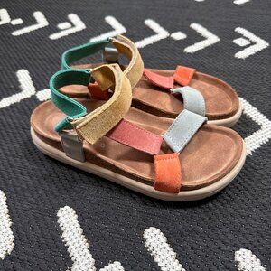 Musse & Cloud Suede Colorblock Strap Sandals Women’s | Size 38